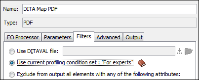 Applying a Profiling Condition set when generating PDF output.