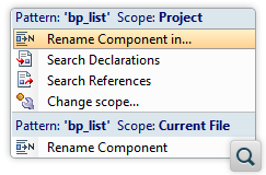 Search and Refactoring Actions for Schematron Components