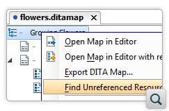 Find Unreferenced Resources in DITA Projects