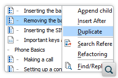 New Action for Duplicating Topics