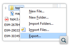 Export Action Added to the Data Source Explorer View