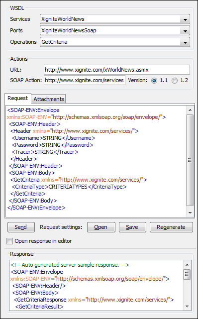 WSDL tester