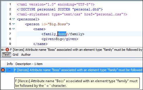 XML Validation and Well-Formedness Check